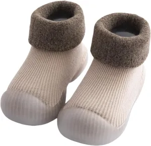 Baby Sock Shoes First Walking Shoes Infant Non-Slip Breathable Girls Slippers Soft Rubber Sole Slip On Sneaker