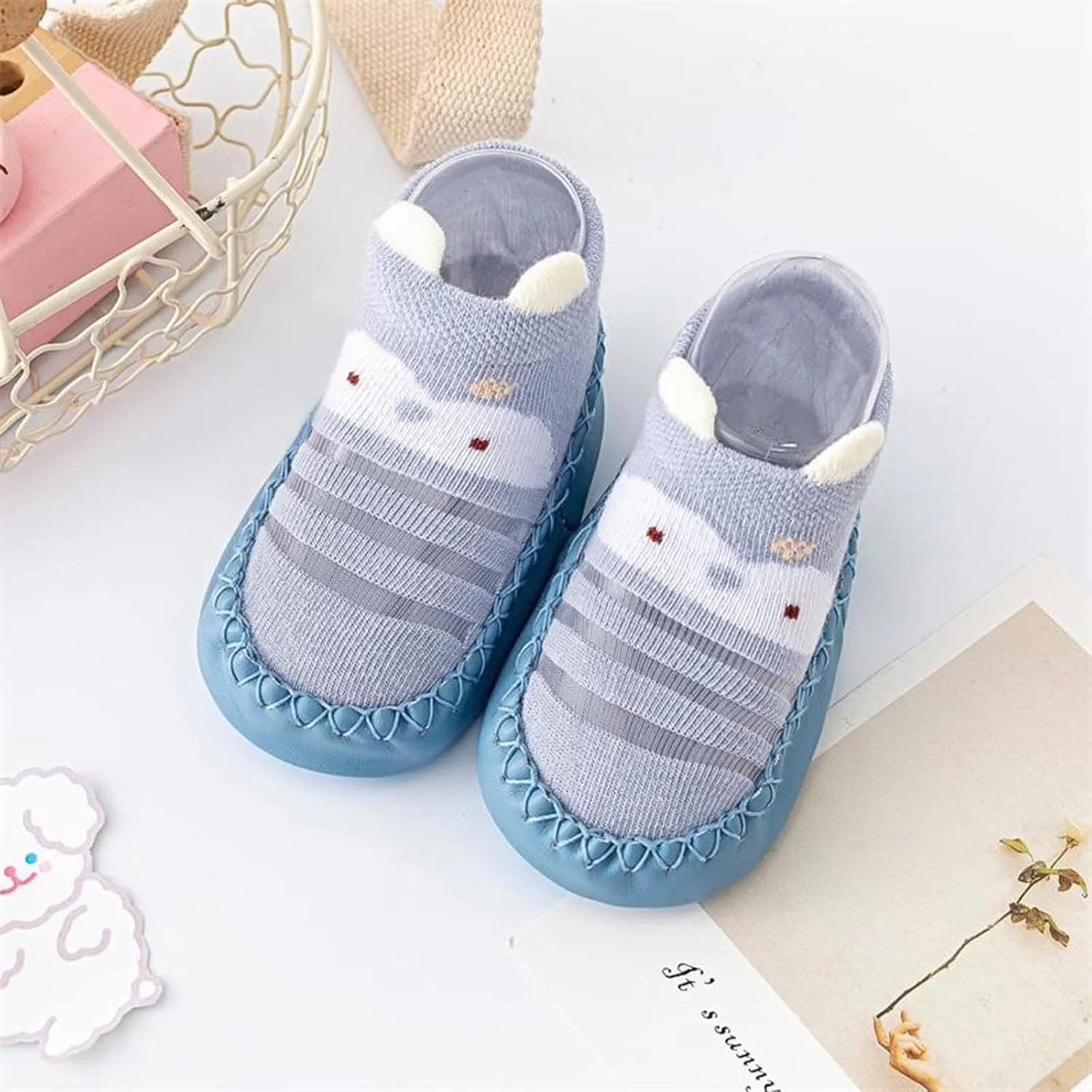 Baby Sock Shoes Infant Boys Girls First Walking Shoes Non-Slip Slippers Soft Sole Sneakers Elastic Sock Shoes