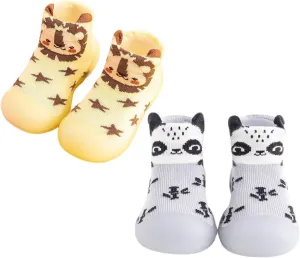 Baby Sock Shoes Toddler Walking Shoes Infant Non-Slip Indoor Cartoon Slippers Soft Rubber Sole Slip On Sneaker