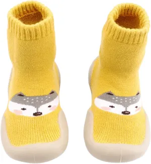 Baby Sock Shoes,Toddler Infant First Walkers Elastic Cartoon Soft Casual Socks Shoes Indoor Baby Shoes