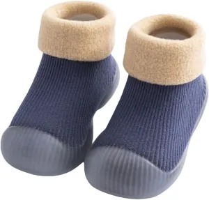 Baby Socks Shoes First Walking Shoes Non Slip Soft Rubber Sole Sneakers Toddler Infant Solid Knitted Shoes