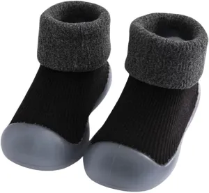 Baby Socks Shoes First Walking Shoes Non Slip Soft Rubber Sole Sneakers Toddler Infant Solid Knitted Shoes