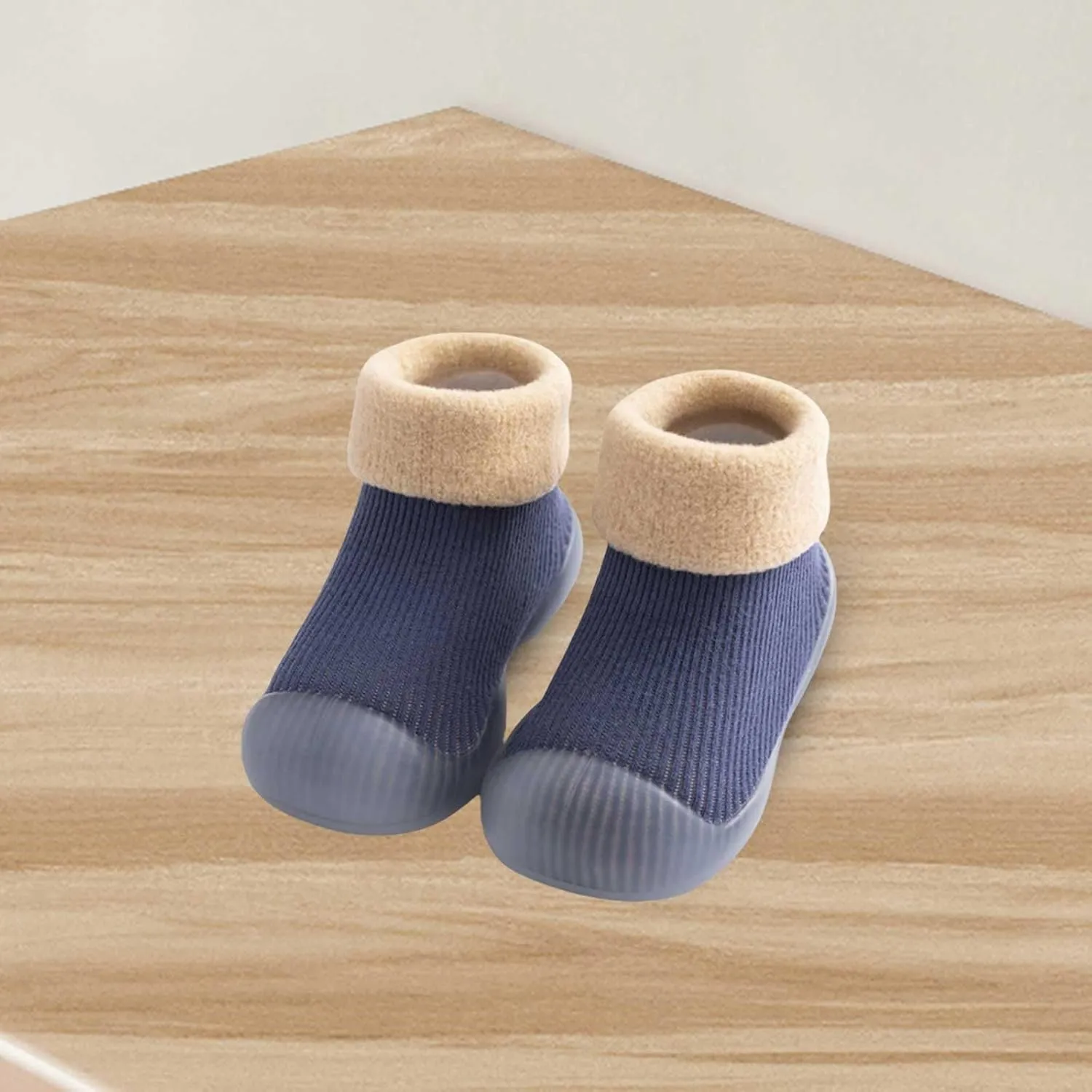 Baby Socks Shoes First Walking Shoes Non Slip Soft Rubber Sole Sneakers Toddler Infant Solid Knitted Shoes