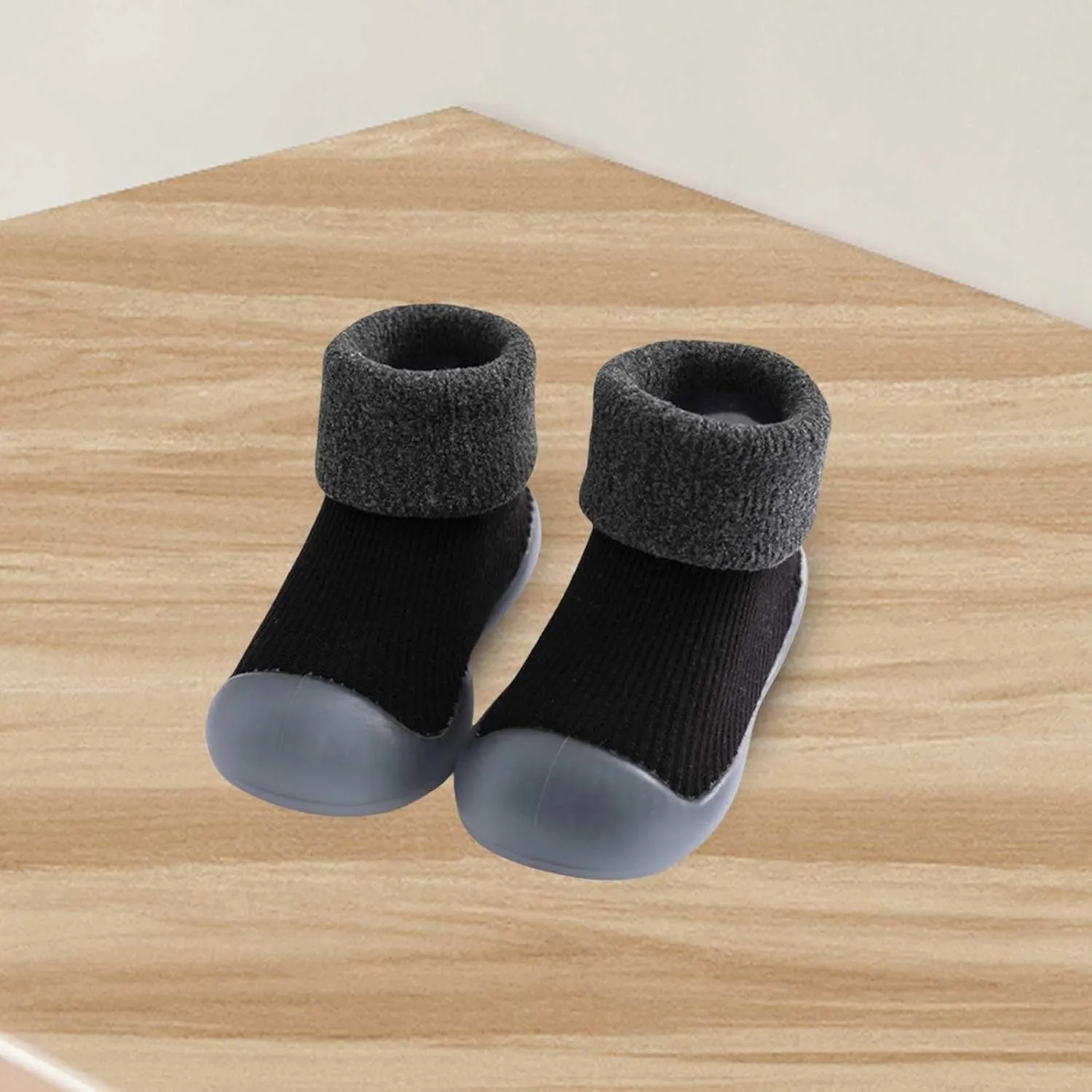 Baby Socks Shoes First Walking Shoes Non Slip Soft Rubber Sole Sneakers Toddler Infant Solid Knitted Shoes