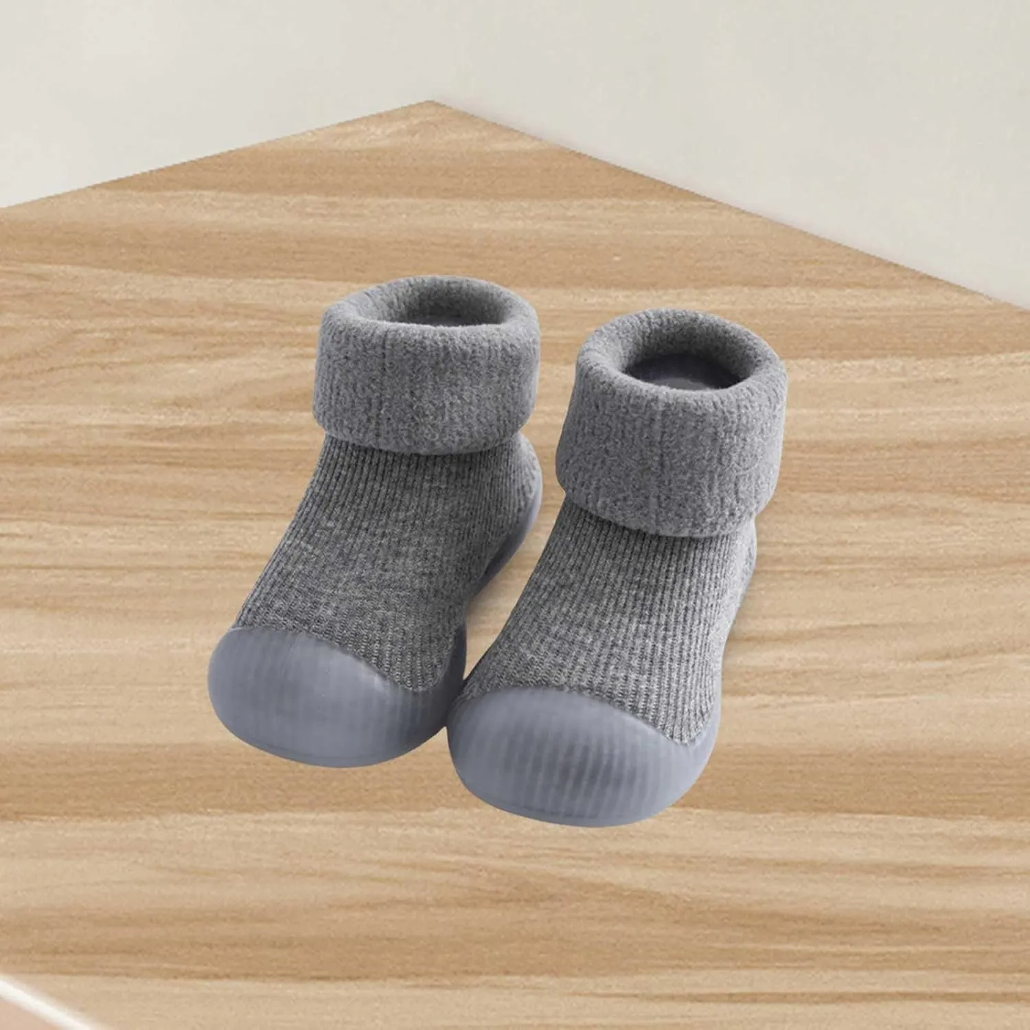 Baby Socks Shoes First Walking Shoes Non Slip Soft Rubber Sole Sneakers Toddler Infant Solid Knitted Shoes