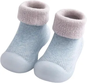 Baby Socks Shoes First Walking Shoes Non Slip Soft Rubber Sole Sneakers Toddler Infant Solid Knitted Shoes