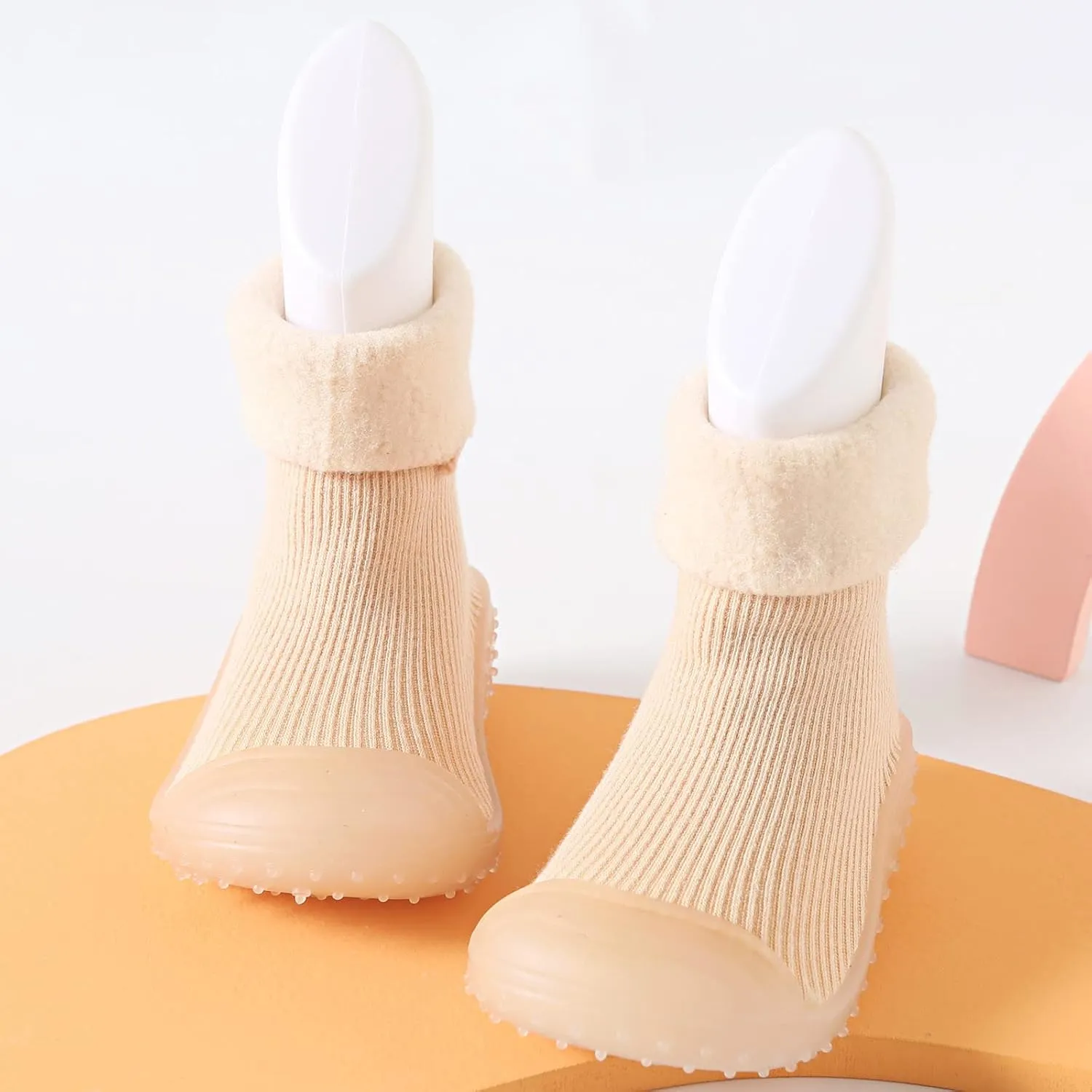 Baby Socks Shoes Soft Soles Spring and Winter Walking Early Education Baby Snow Shoes Socks Solid Color 6c Girls Shoes