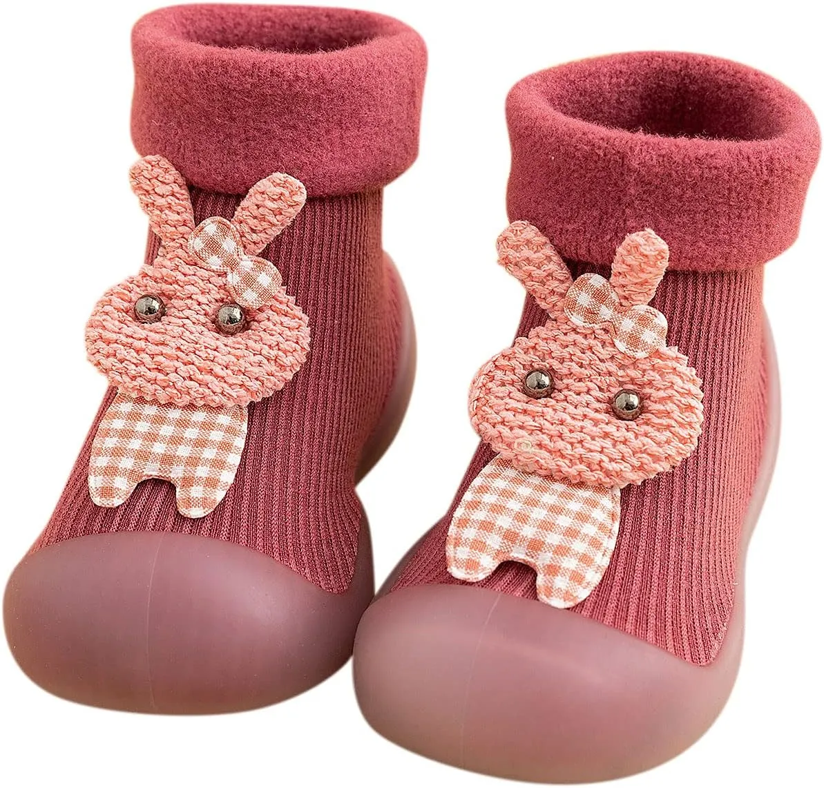 Baby Toddler Sock Shoes Kids Soft Rubber Sole Shoes Breathable Cotton First Walking Shoes Anti-Slip Floor Slippers