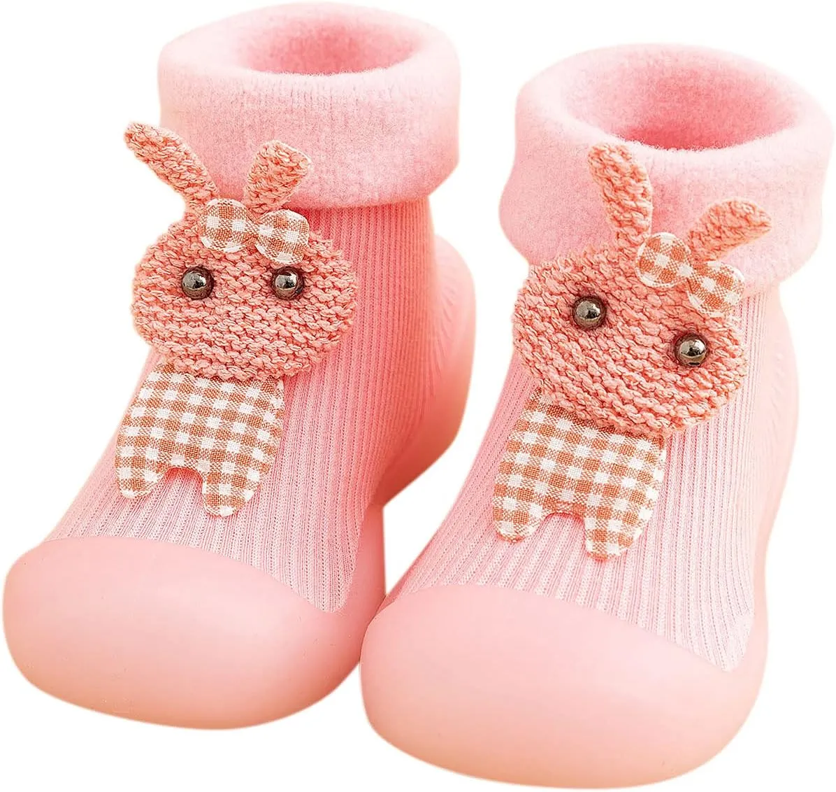 Baby Toddler Sock Shoes Kids Soft Rubber Sole Shoes Breathable Cotton First Walking Shoes Anti-Slip Floor Slippers