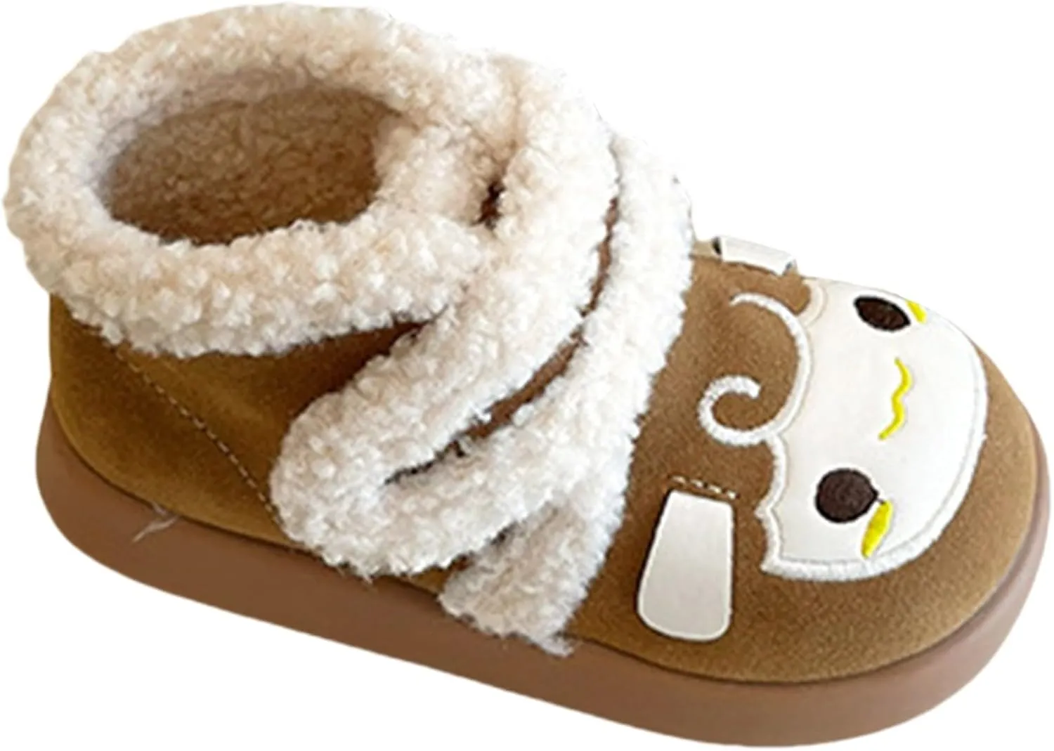 Baby Winter Furry Warm Ankle Shoes for Toddler Cute artoon Plush Lined Snow Boots Soft Sole Kids Size 3 Snow Boots