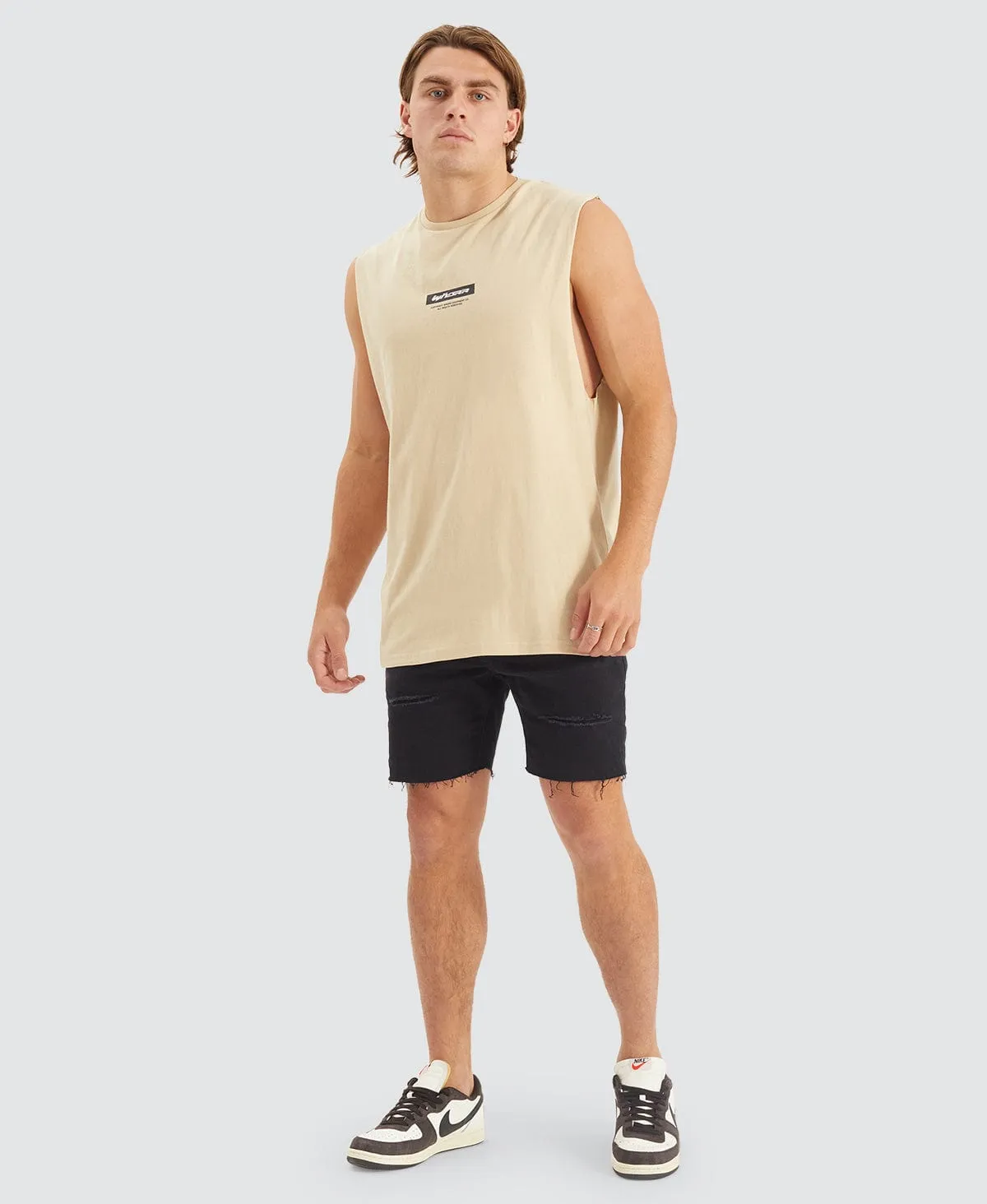 Backoff Muscle Tee Tan