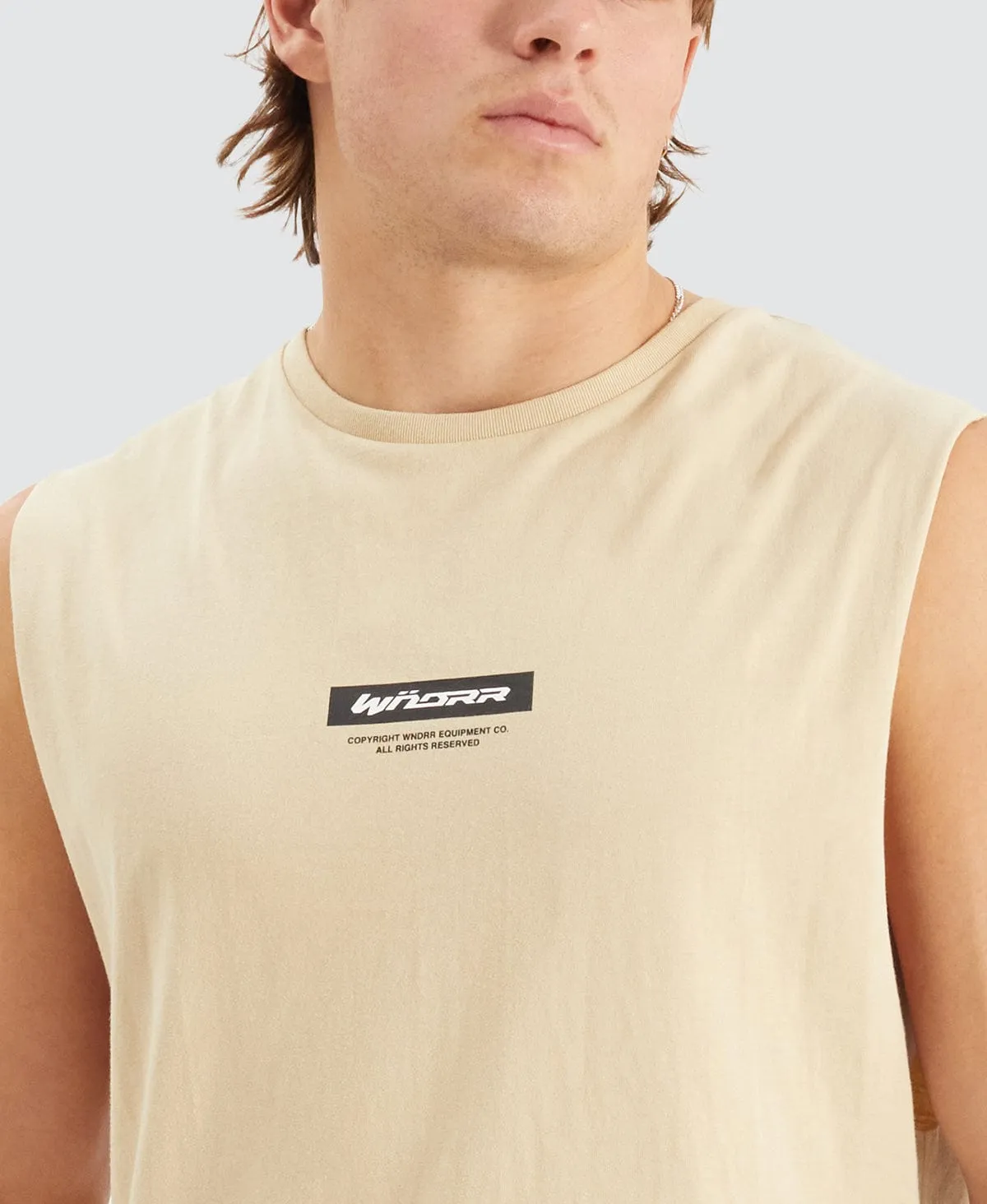 Backoff Muscle Tee Tan