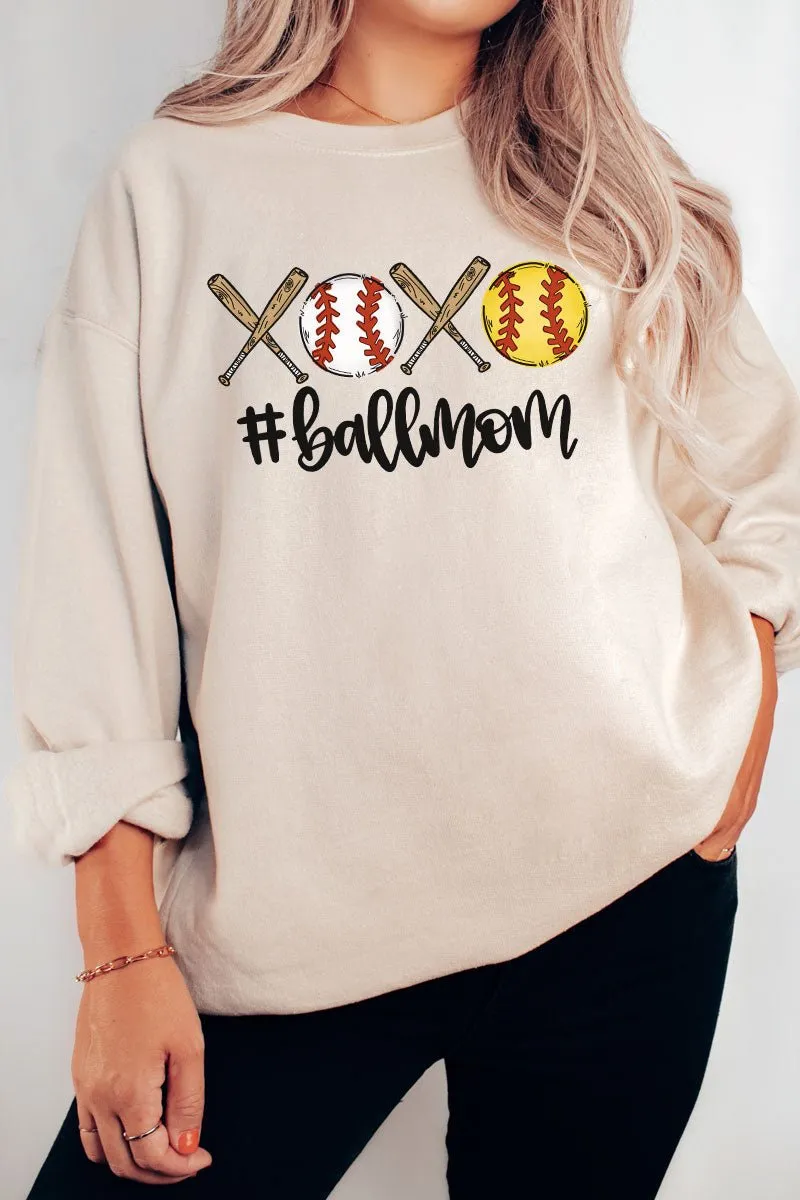 #Ball Mom Heavy-weight Crew Sweatshirt