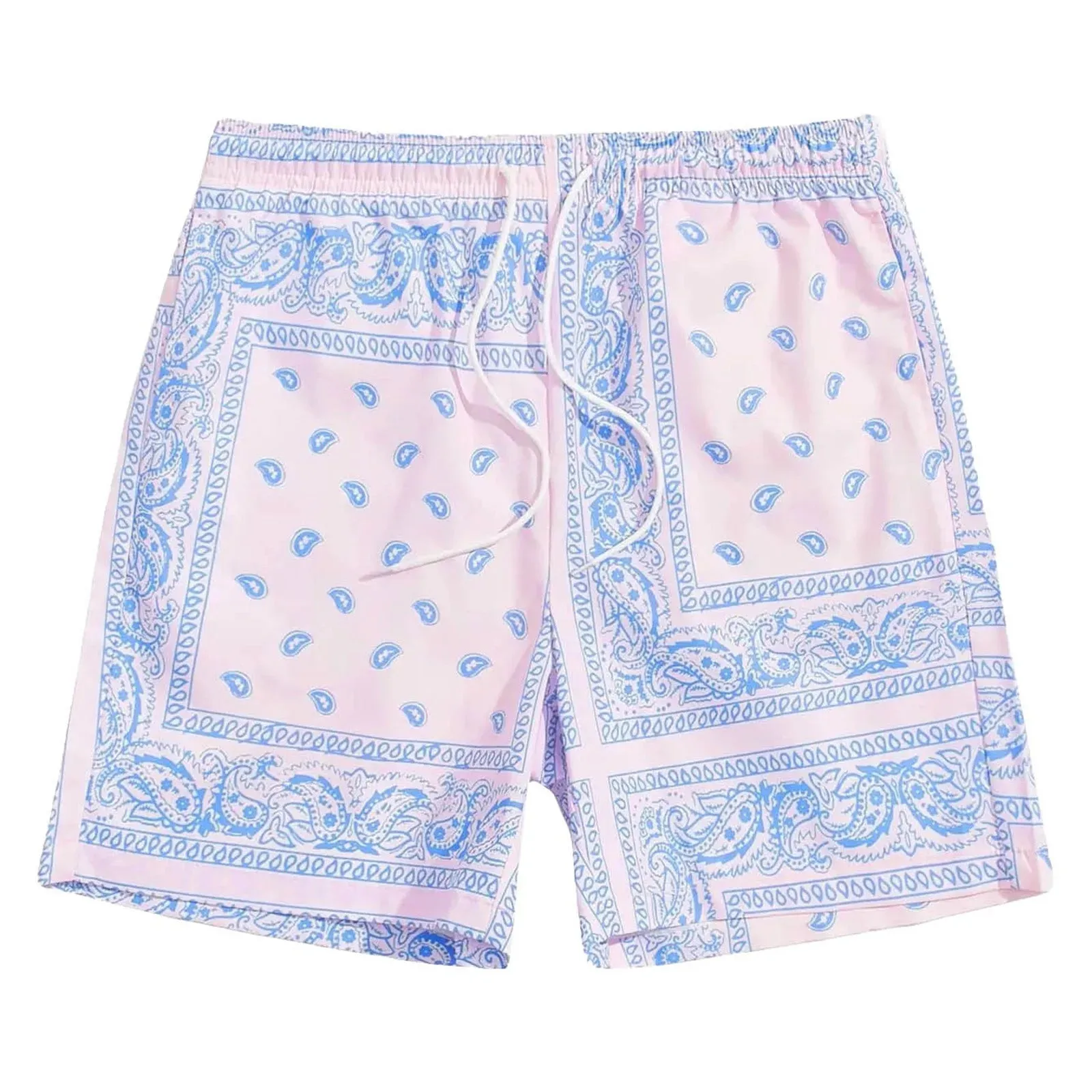 Bandana Paisley Print Shorts For Men Plus Size Available with Functional Drawstring