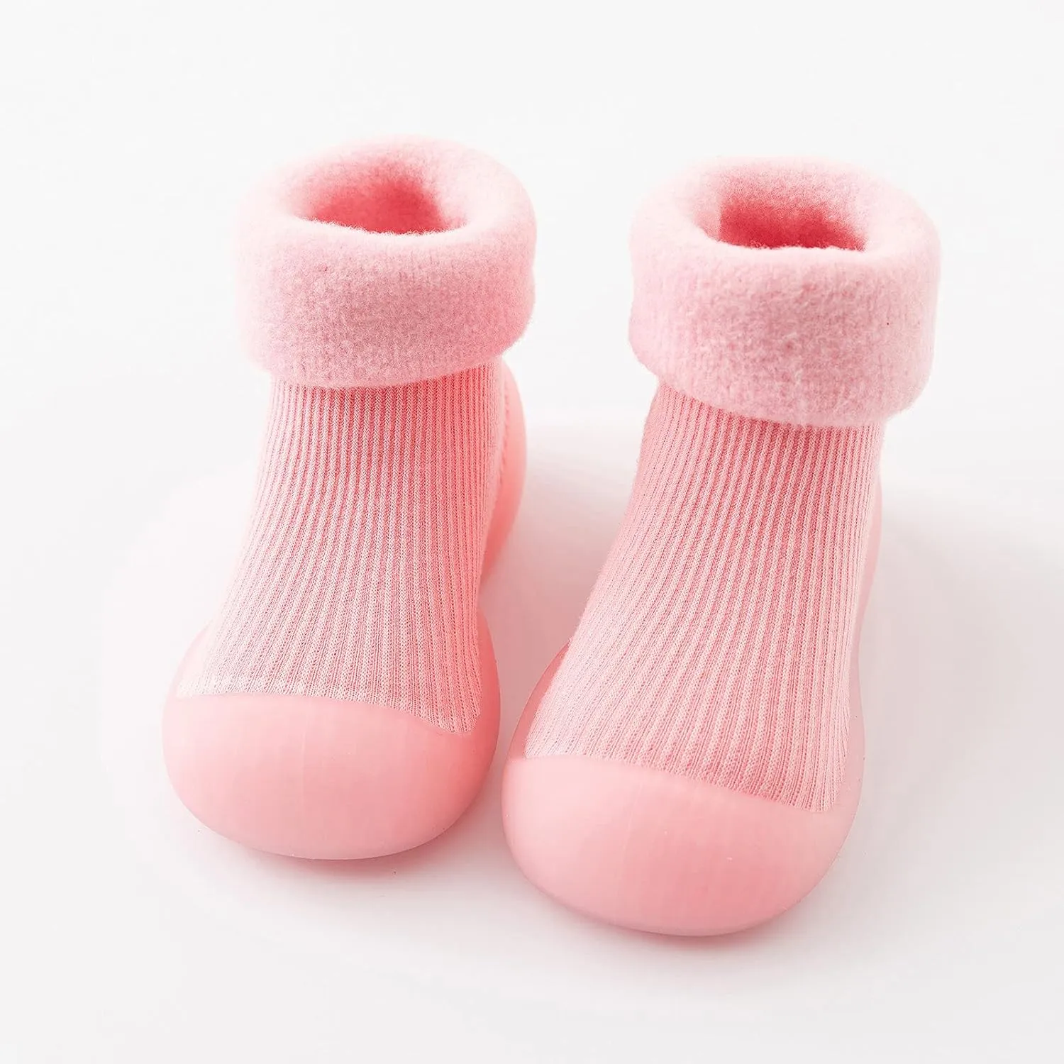 Big Boy Slippers Size 2 Kids Toddler Baby Boys Girls Solid Warm Knit Soft Sole Rubber Boys Slide Shoes Size 2
