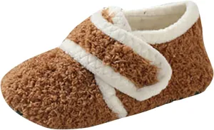 Boys Girls House Slippers Kids Warm Home Shoes Soft Plush Home Indoor Shoes Anti-Slip Booties Non-Slip Plush Slippers