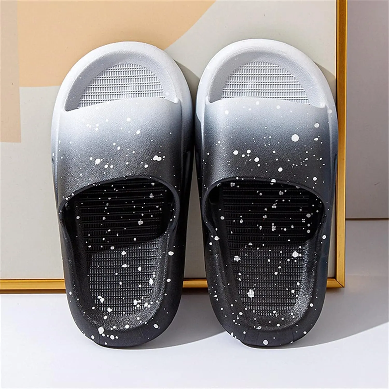 Boys Girls Shower Slides Open Toe Soft Sole Anti-Slip Snowflake Gradient House Shoes 2025 Slippers for Baby Girl