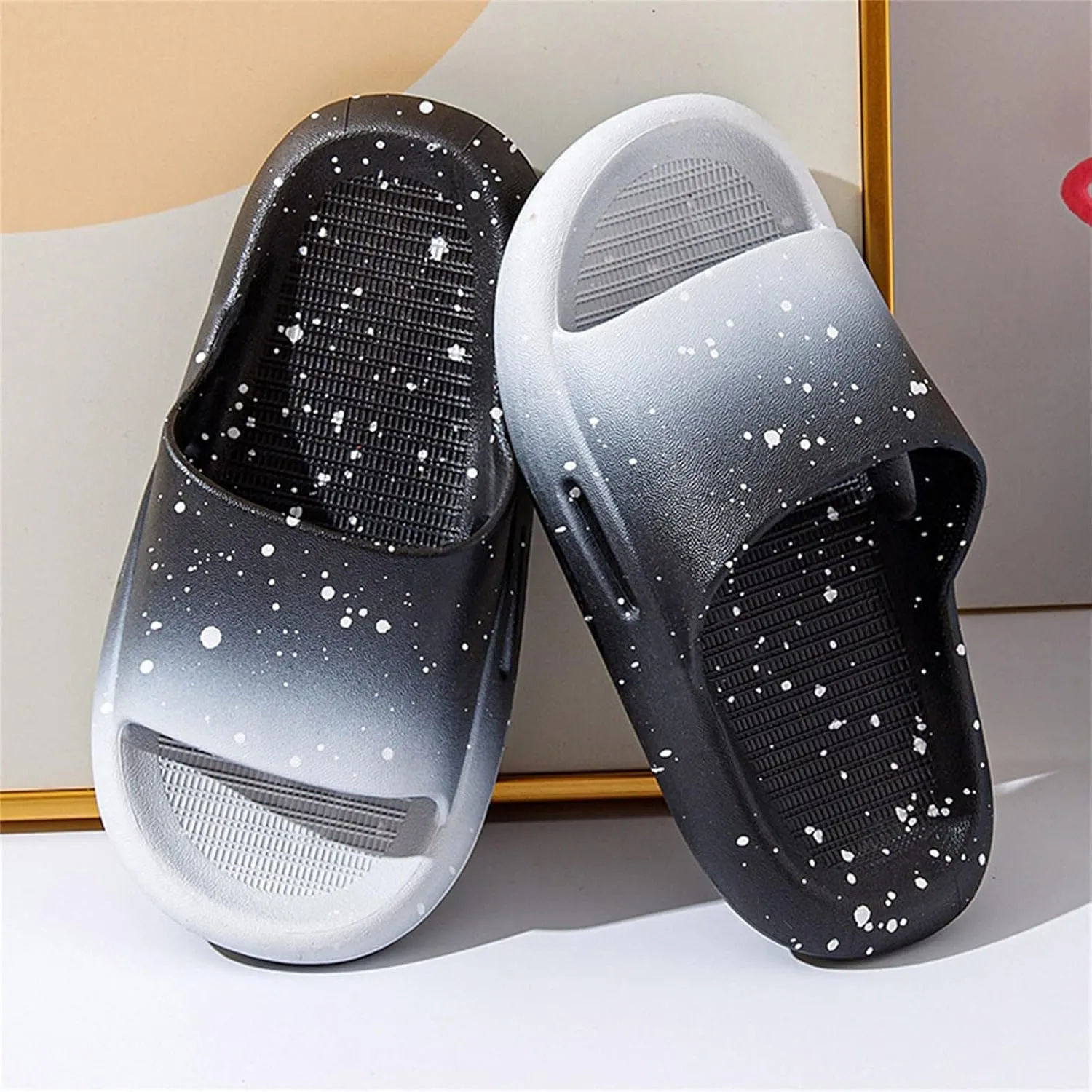 Boys Girls Shower Slides Open Toe Soft Sole Anti-Slip Snowflake Gradient House Shoes 2025 Slippers for Baby Girl