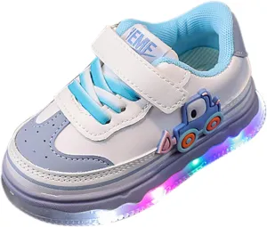 Boys Girls Sneakers Light Up for Baby Size 4 to Kids Size 9.5 artoon LED Illuminated Shoes for Outdoor Sports