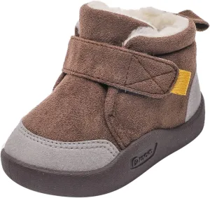 Boys Outdoor Boots Baby Shoes Toddler Boots Soft Bottom Toddler Shoes Plus Velvet Thick Non Slip Boys Girls Cute Shoes