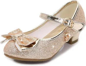 Cadidi Dinos Girls Dress Shoes Wedding Party Heel Mary Jane Princess Flower Shoes (Toddler/Little Kid/Big Kid)