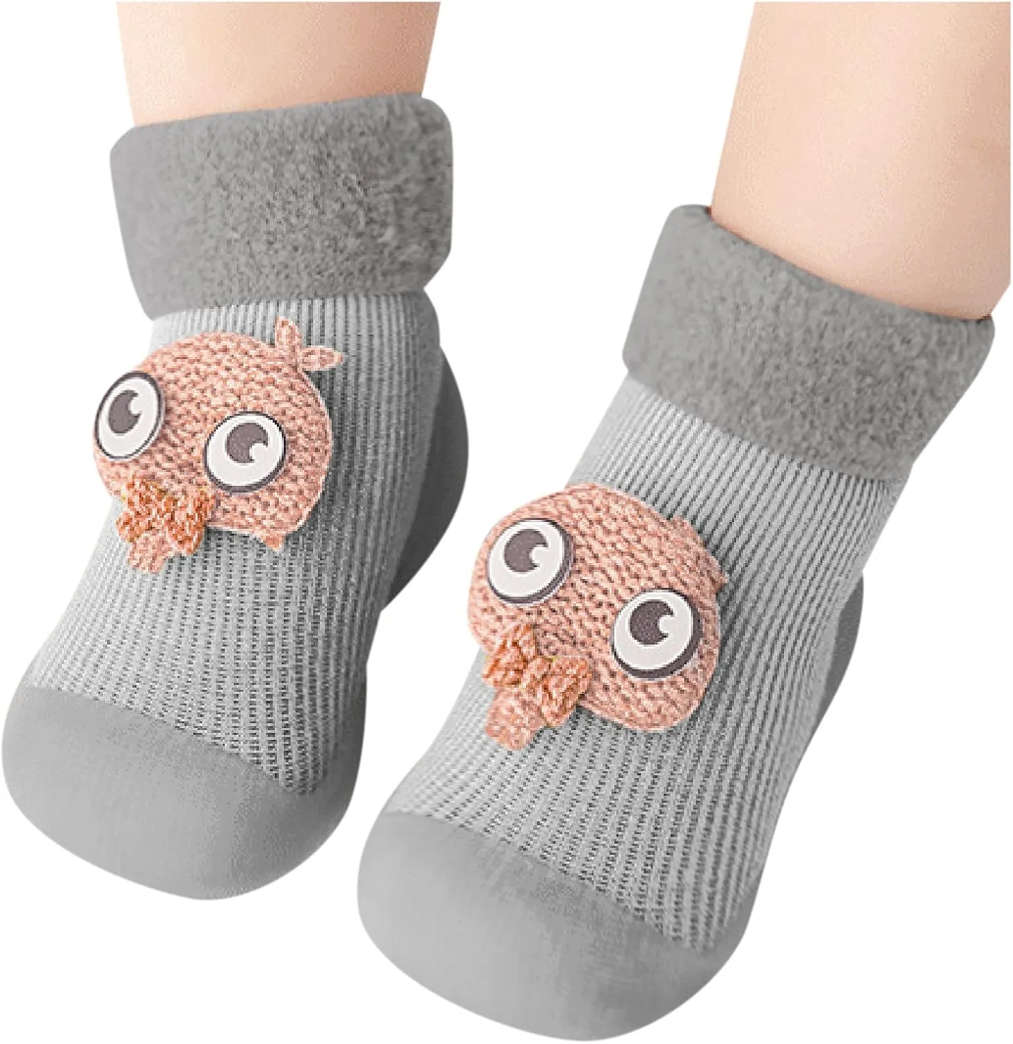 Casual Shoes for Baby Boys Sole Warm Socks Baby Kids Slipper Shoes Knit Soft Solid Toddler Girls Stocking Shoes