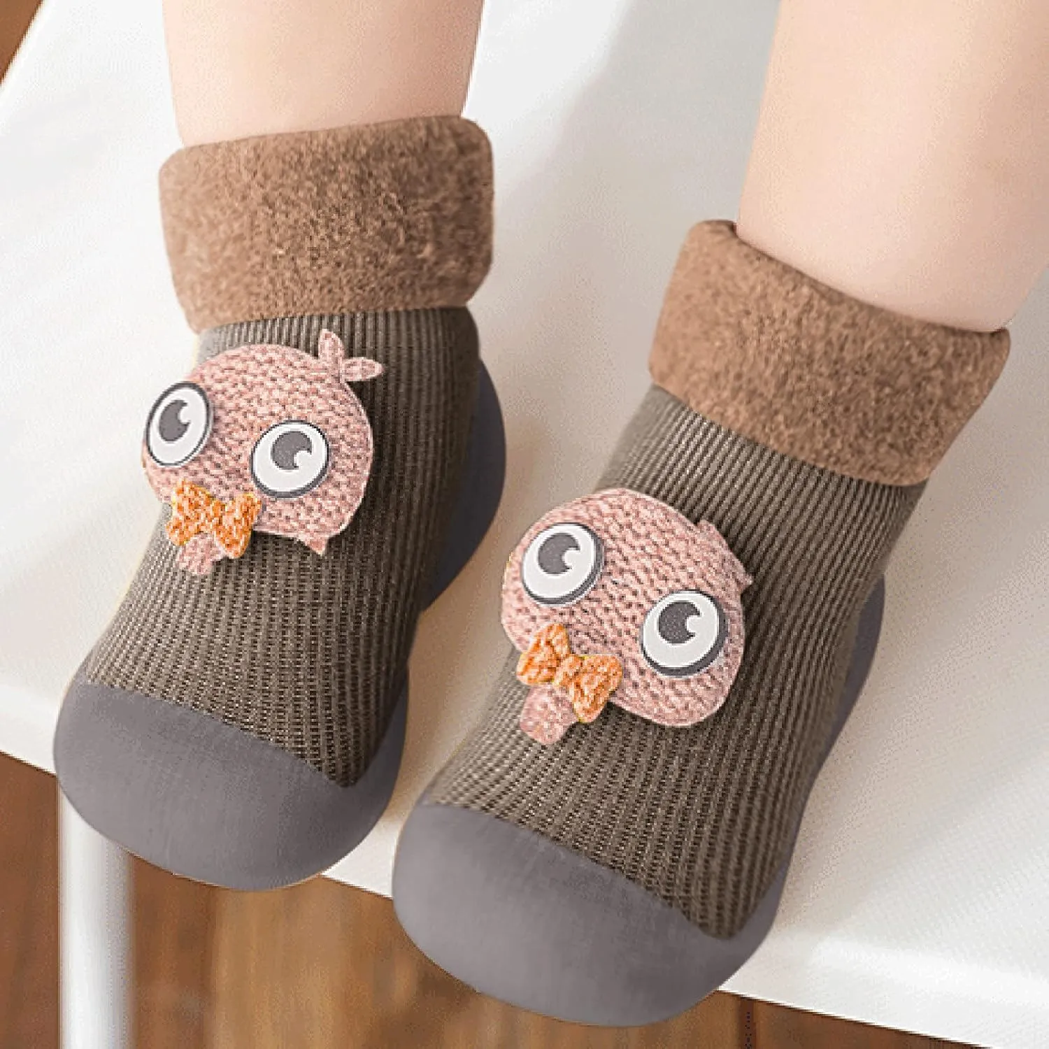Casual Shoes for Baby Boys Sole Warm Socks Baby Kids Slipper Shoes Knit Soft Solid Toddler Girls Stocking Shoes