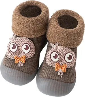 Casual Shoes for Baby Boys Sole Warm Socks Baby Kids Slipper Shoes Knit Soft Solid Toddler Girls Stocking Shoes