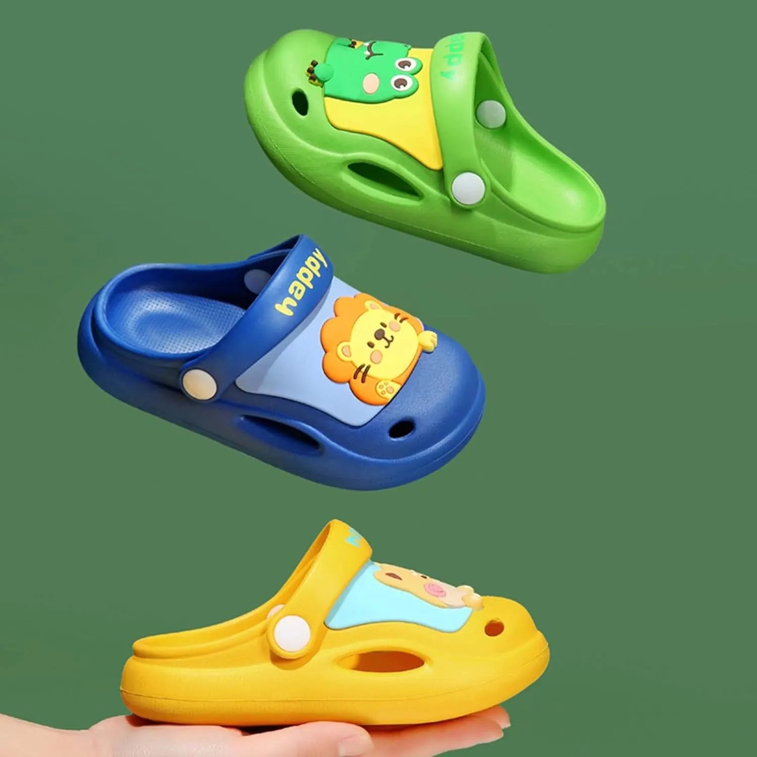 CERYTHRINA Toddler Kids Garden Clogs Shoes Cute Cartoon Summer Slippers Sandals for Boys Girls