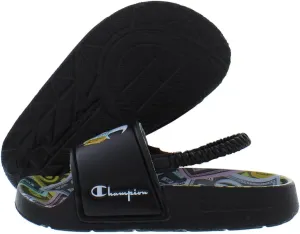 Champion Ipo Monopoly Stacks Slide Infant/Toddler Shoes Size 10, Color: Black/Multi Colored