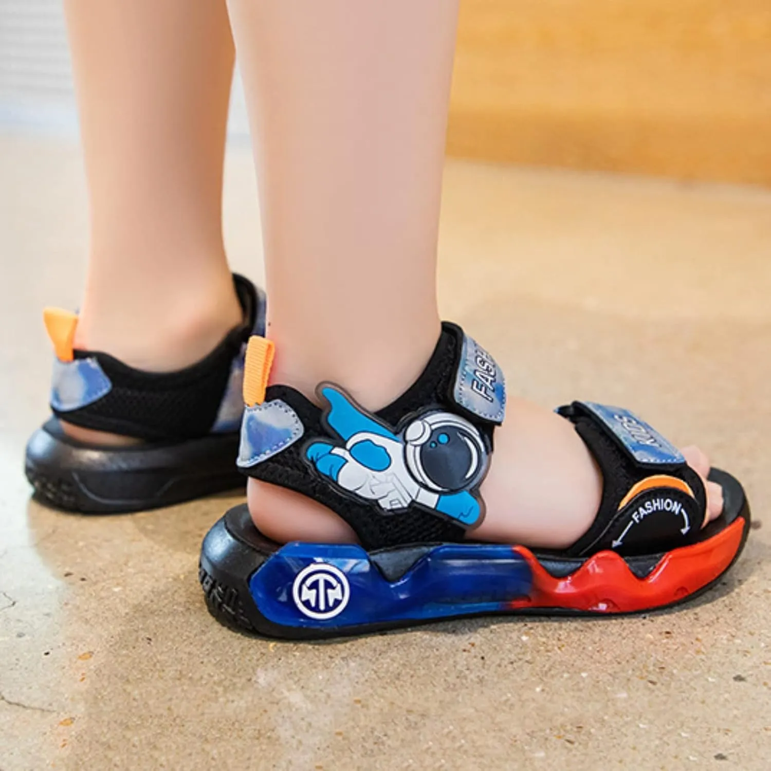 Child and Toddler Baby Girls Boys Shoes Soft Sole Non Slip Sandals Casual Beach Shoes Summer (Blue, 1.5 Big Kids)