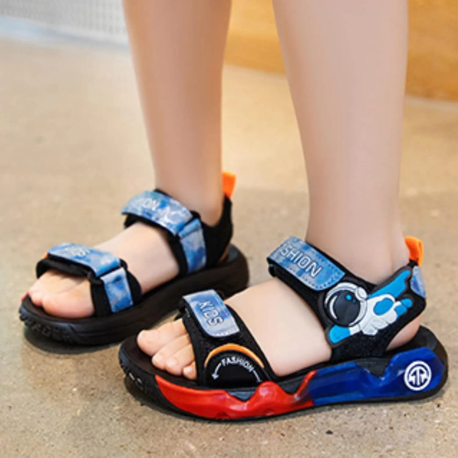 Child and Toddler Baby Girls Boys Shoes Soft Sole Non Slip Sandals Casual Beach Shoes Summer (Blue, 1.5 Big Kids)