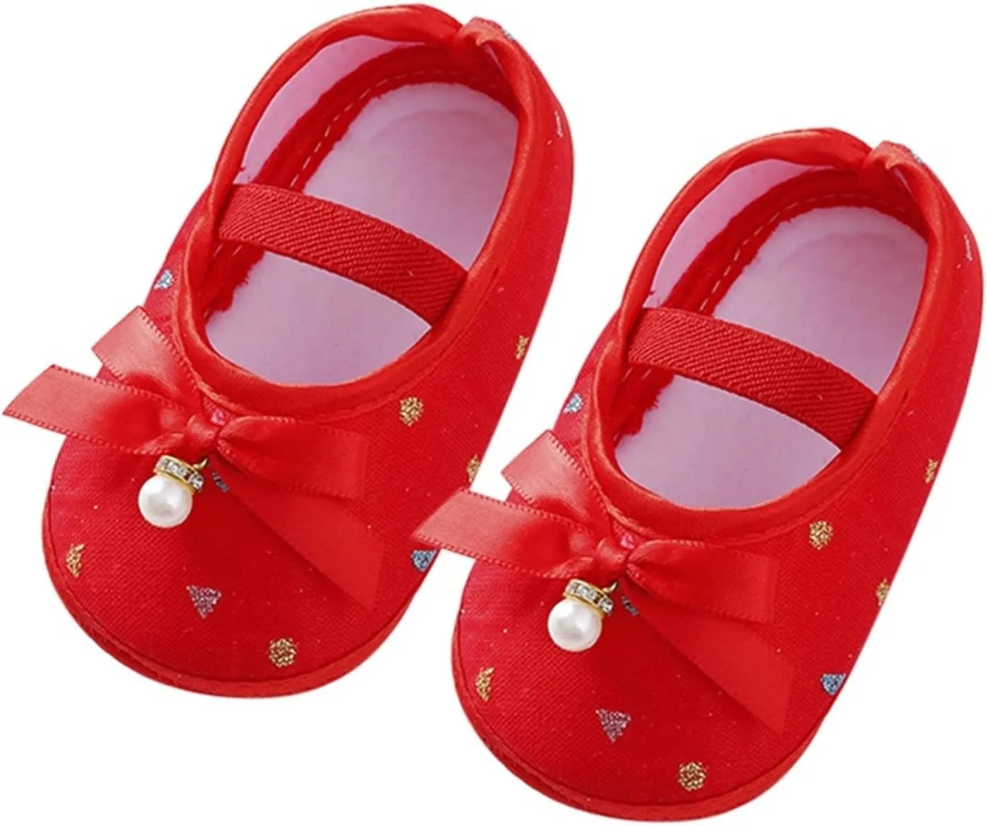 Child Princess Sole Set Cute Shoes Shoes Pearl Headband Little Soft Toddler Bow Kids Sneakers Toddler Boys