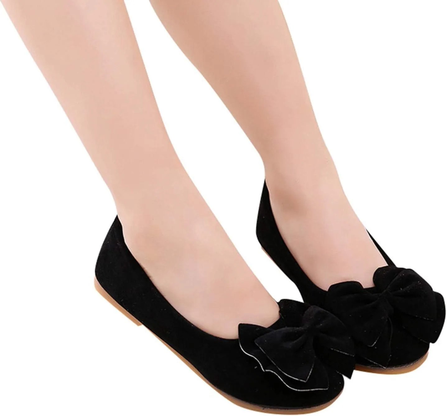 Children Baby Girls Solid Bowknot Student Single Soft Dance Princess Shoes for Little Kid 12M-5.5Y