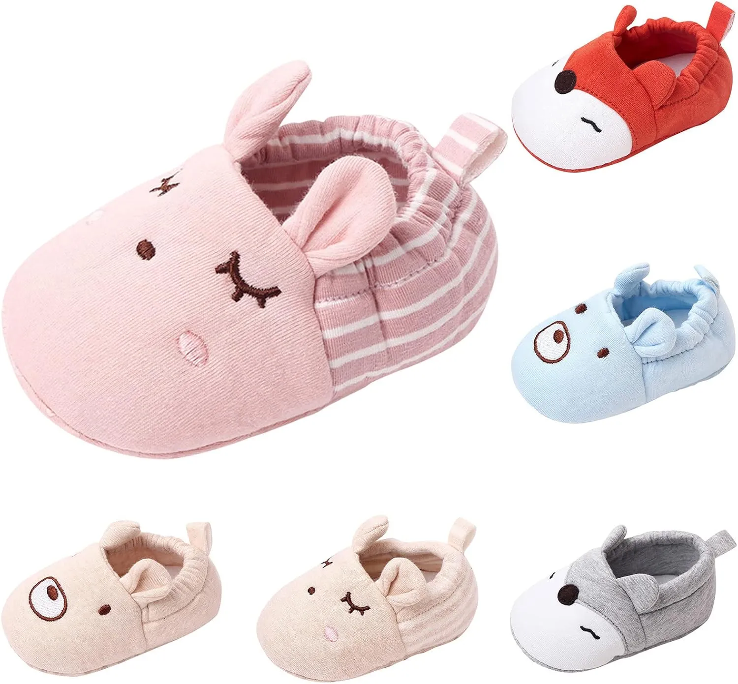 Children Infant Toddler Shoes Spring and Summer Boys and Girls Floor Sports Shoes Soft and Comfortable Solid Color Cute Cartoon Pattern Summer Shoes Toddler Boys