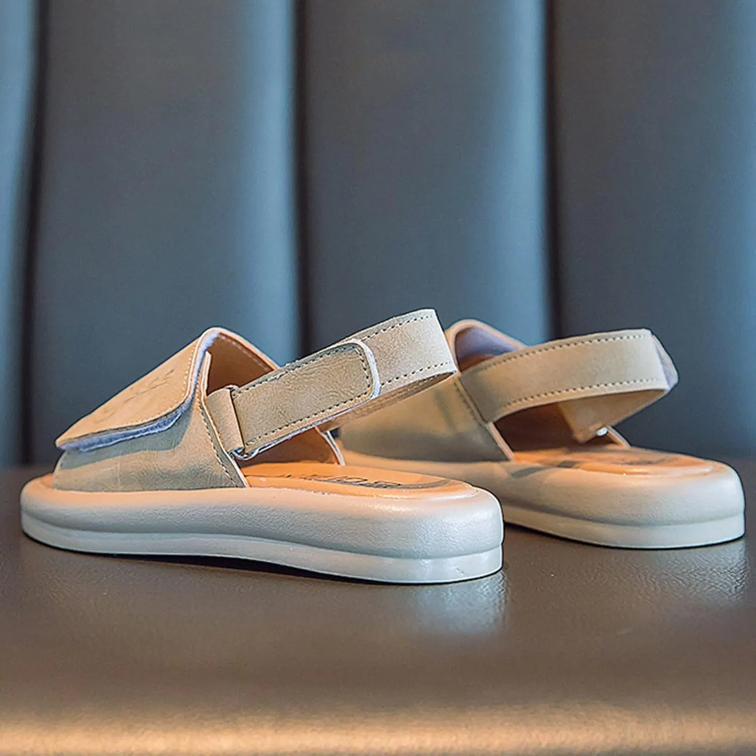 Children Open Toe Sandals Soft Sole Non Slip Baby Boys Beach Shoes Girls Fashion Beach Sandals Toddler Summer Shoes (Khaki, 8-9 Years Little Child)