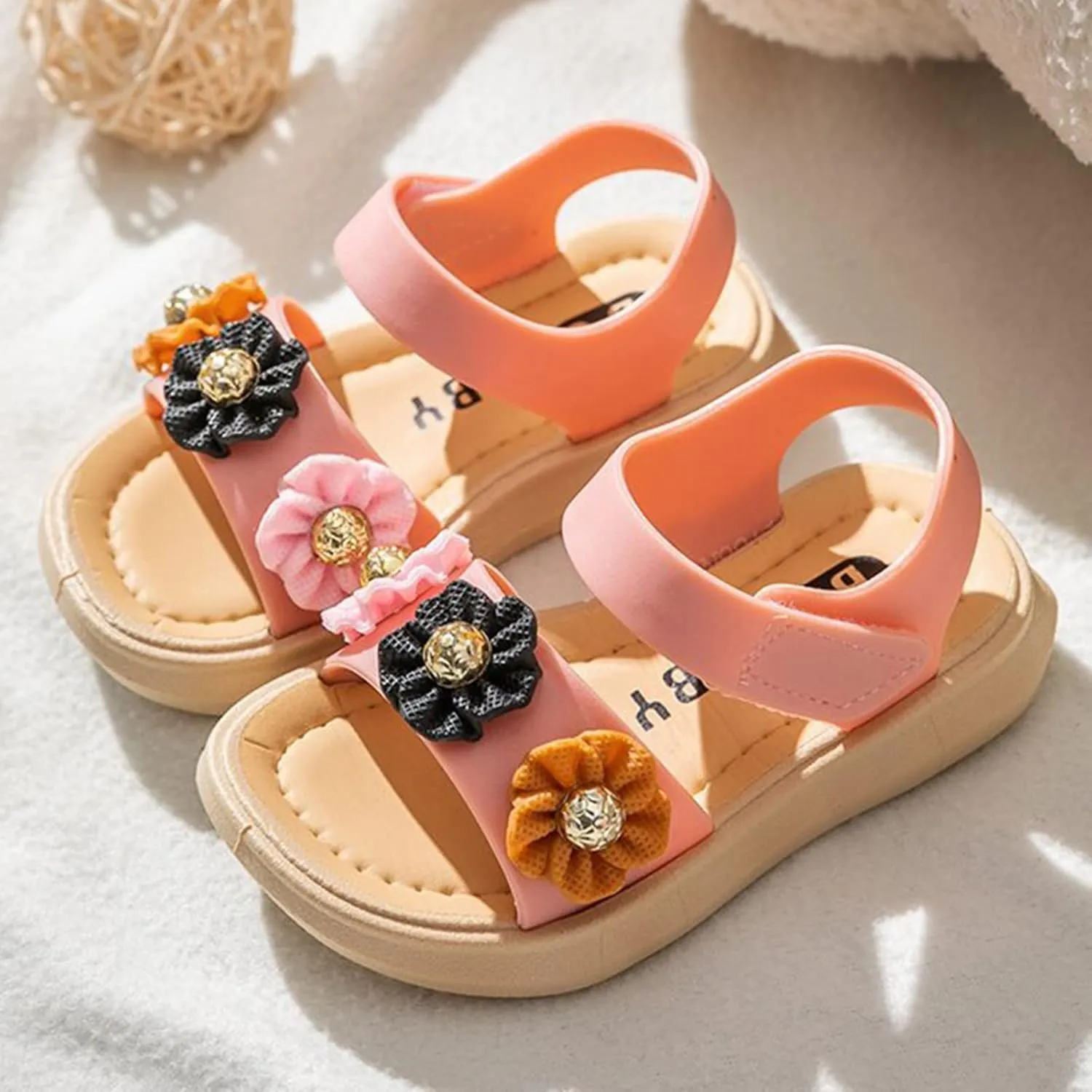 Children Sandals Thickened Summer Princess Fashion Soft Sole Children Girls Baby Beach Sandals Size 12 Girls