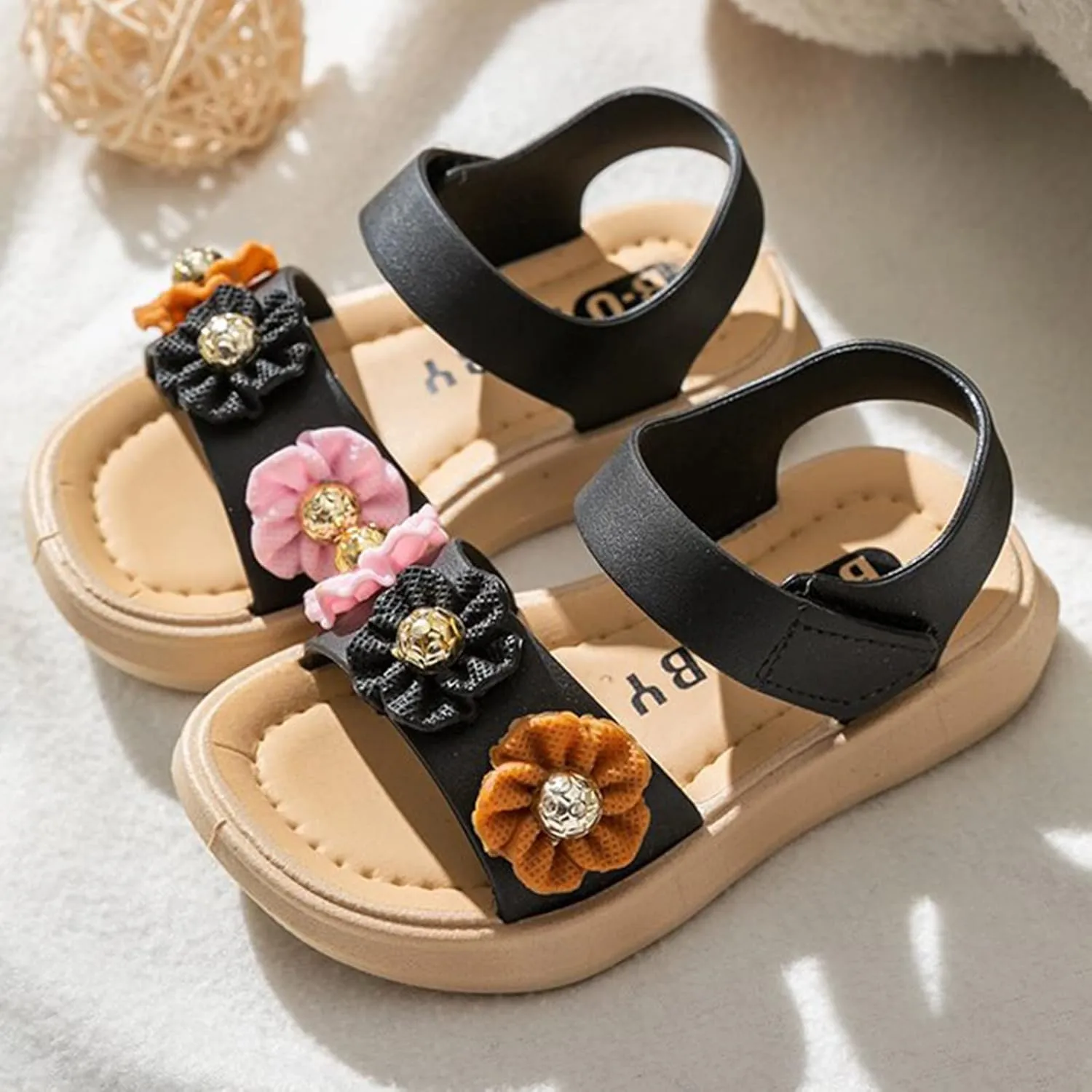Children Sandals Thickened Summer Princess Fashion Soft Sole Children Girls Baby Beach Sandals Size 12 Girls