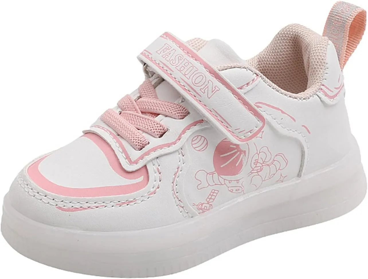Children Shoes LED Lighting Shoes Boys Girls Students White Shoes Cute Soft Sole Sport Sneakers Girls Running