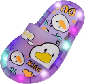 Children Slippers Summer Flashing Lights Cute Baby Animal Cartoon Indoor And Outdoor Home Sandals Kids Slippers Girls