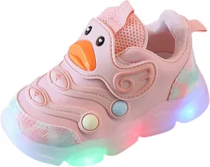 Children Sports Shoes Light Shoes Small White Shoes Light Board Shoes Non Slip Soft Glitter Shoes for Little
