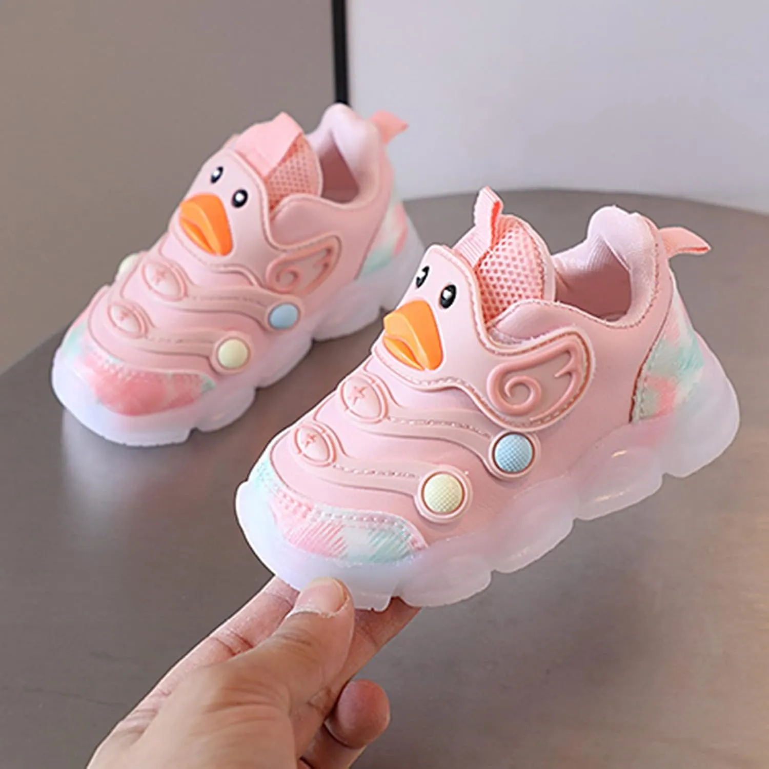 Children Sports Shoes Light Shoes Small White Shoes Light Board Shoes Non Slip Soft Glitter Shoes for Little
