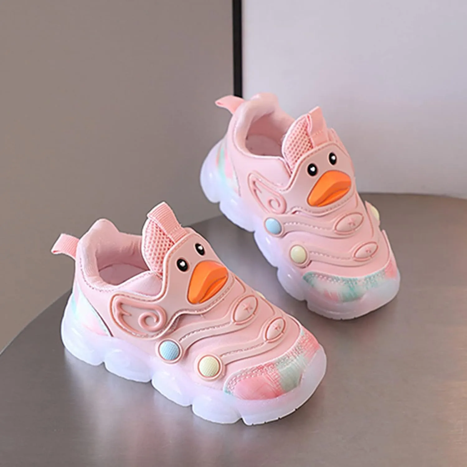 Children Sports Shoes Light Shoes Small White Shoes Light Board Shoes Non Slip Soft Glitter Shoes for Little