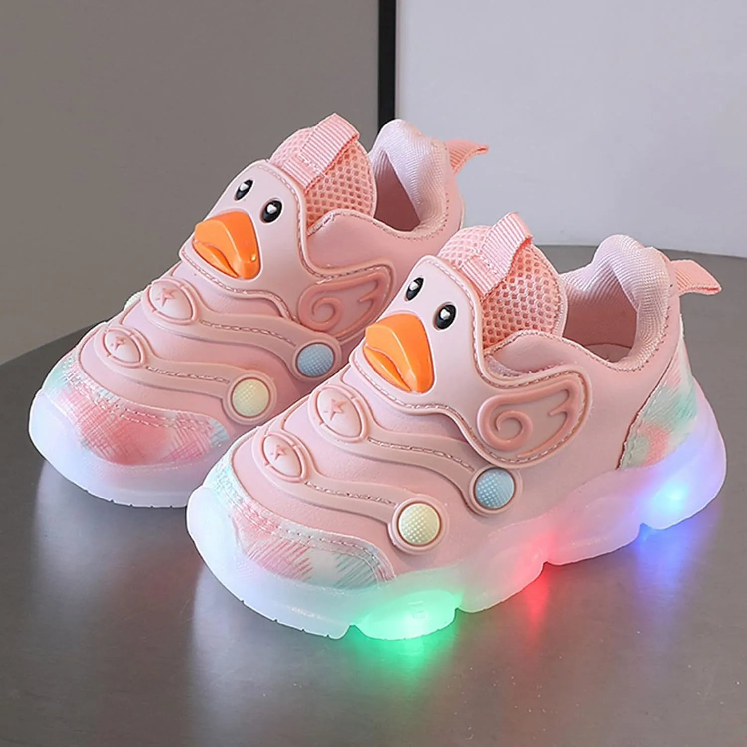 Children Sports Shoes Light Shoes Small White Shoes Light Board Shoes Non Slip Soft Glitter Shoes for Little