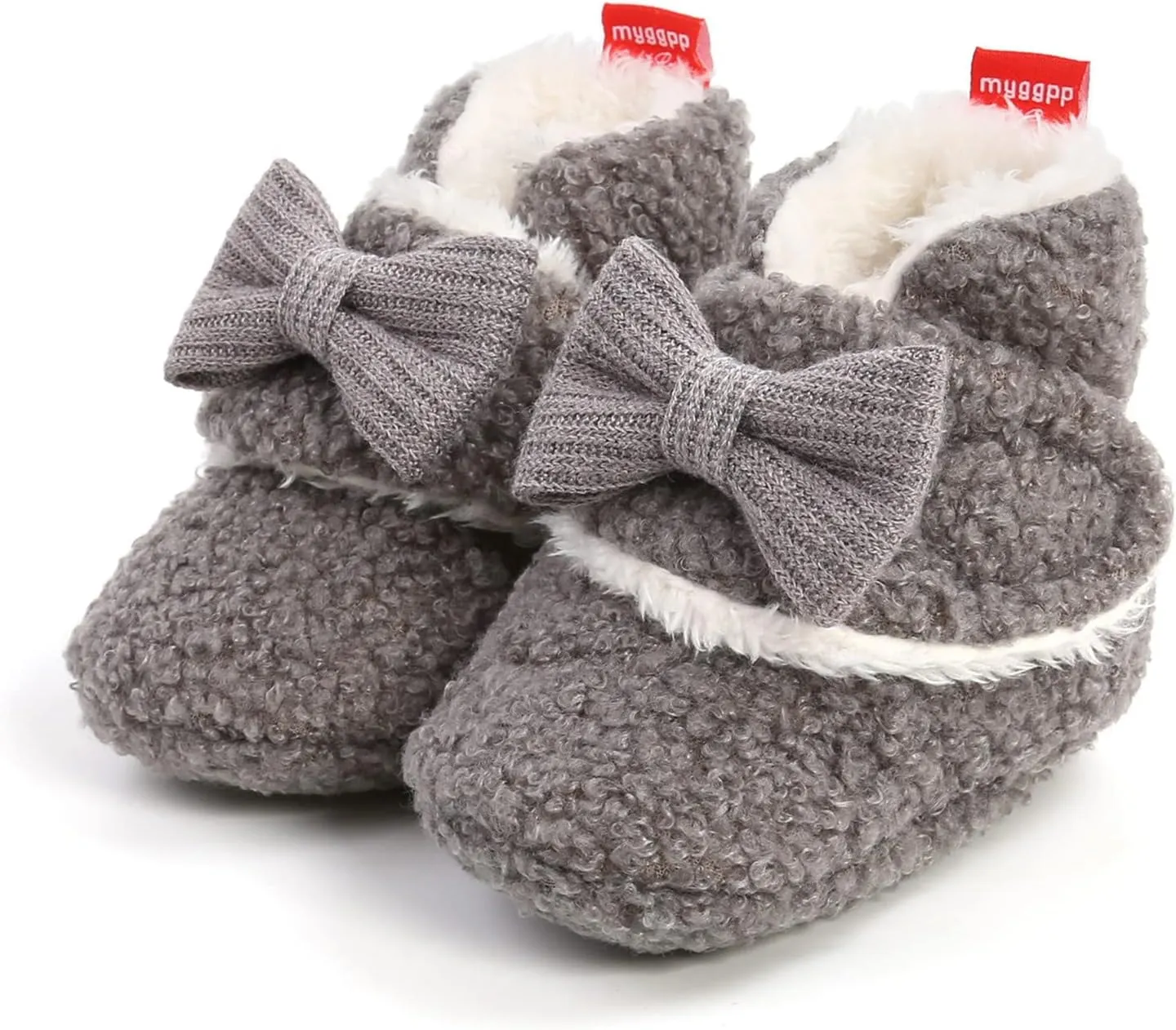 Christmas Newborn Baby Cozy Fleece Booties Winter Sock Shoes Soft Sole Stay On Infant First Walking Shoes