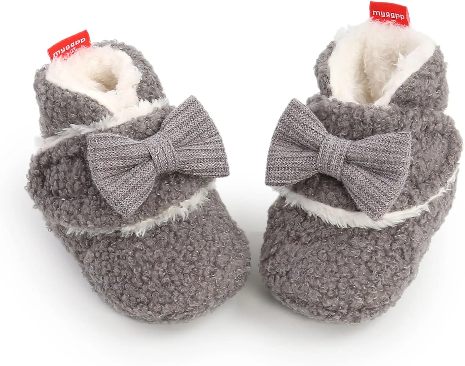 Christmas Newborn Baby Cozy Fleece Booties Winter Sock Shoes Soft Sole Stay On Infant First Walking Shoes