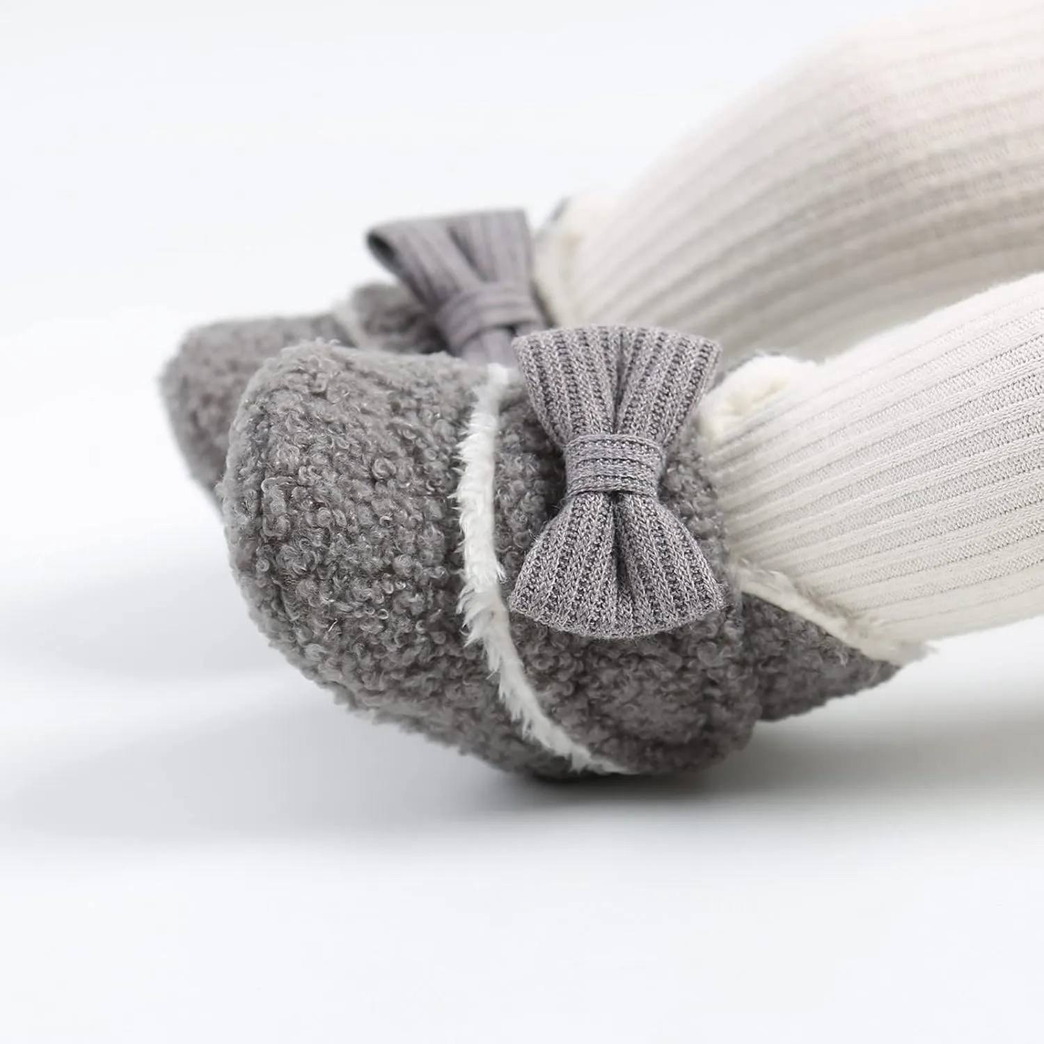 Christmas Newborn Baby Cozy Fleece Booties Winter Sock Shoes Soft Sole Stay On Infant First Walking Shoes