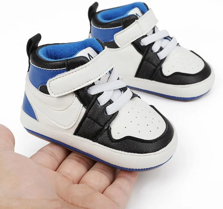 Clowora Unsex Baby Shoes Boys Girls Infant Sneakers Non-Slip Soft Rubber Sole Toddler Crib First Walker Lightweight Shoes