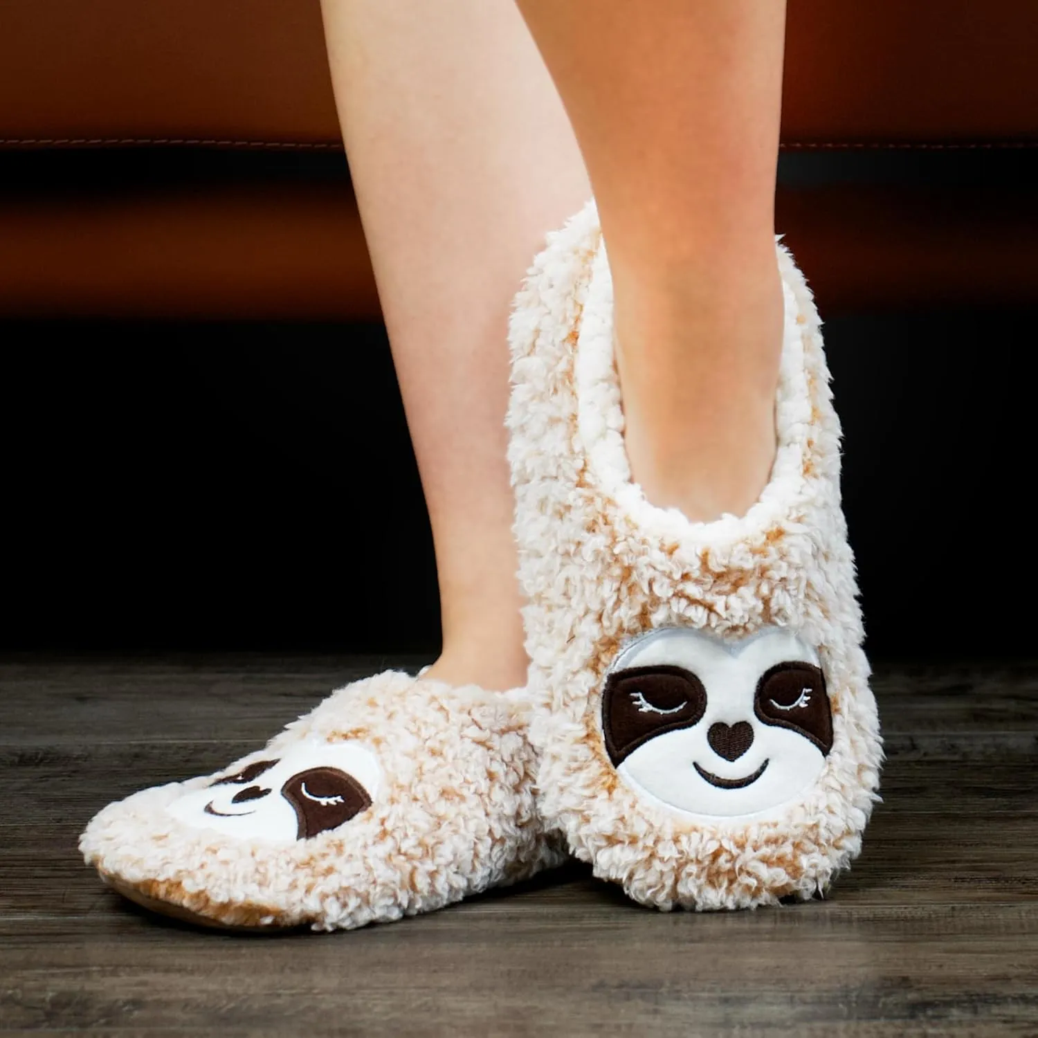 Cozylook Cute Animal House Slippers - Fuzzy Warm Bedroom Slipper Socks Non-Slip Grippers with Funny Face Designs, Fun Christmas Gifts Unique