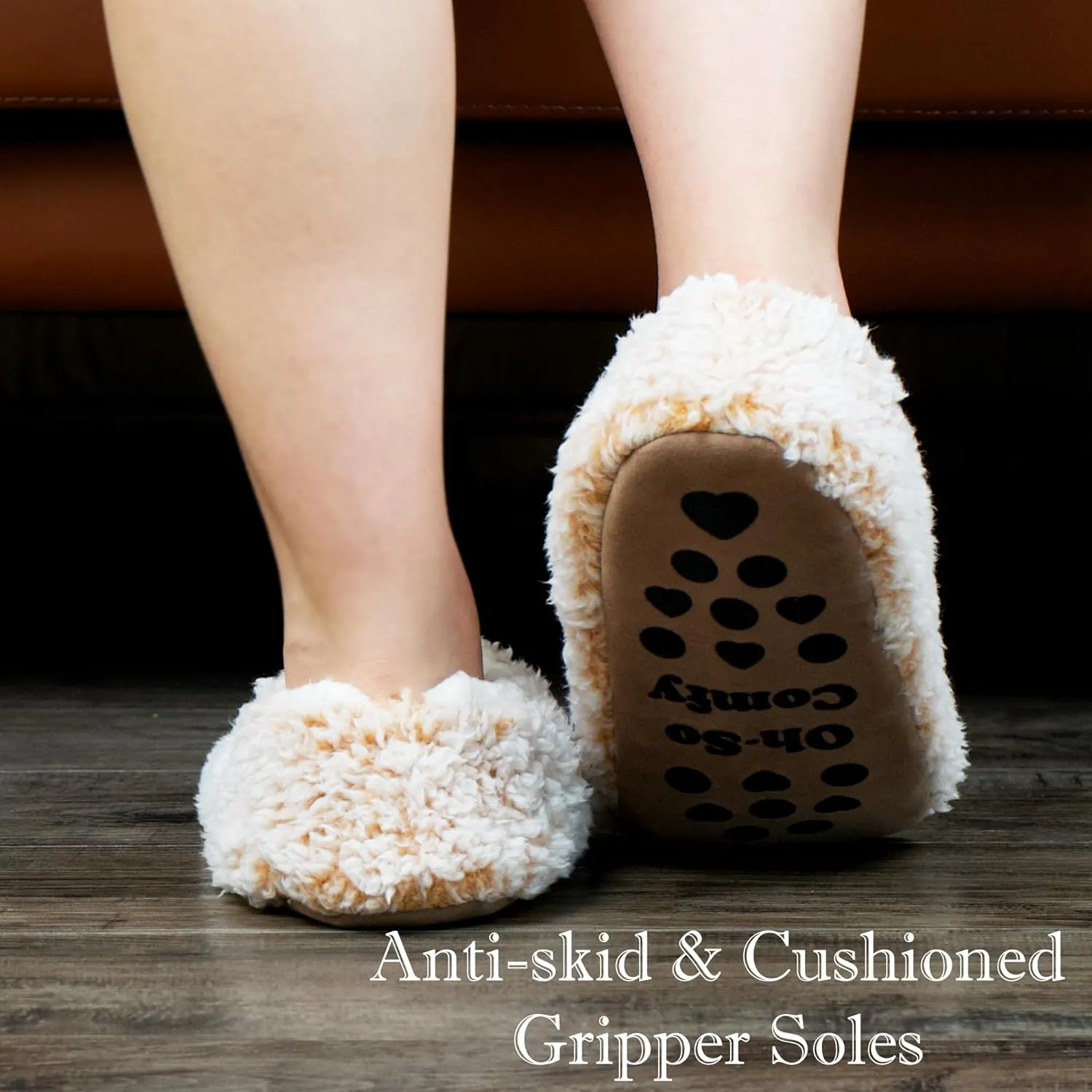 Cozylook Cute Animal House Slippers - Fuzzy Warm Bedroom Slipper Socks Non-Slip Grippers with Funny Face Designs, Fun Christmas Gifts Unique